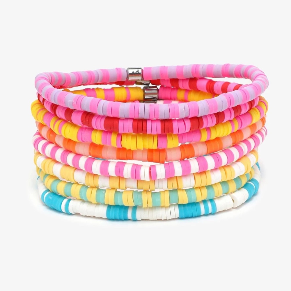Vacation Vibes Stretch Bracelet Set of 8 NWT